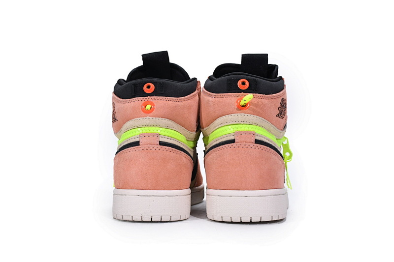 【CN5XH】杏粉 东莞版拉链款乔丹1代篮球鞋 CW6576-800 Air Jordan 1 High Switch Apricot Powder