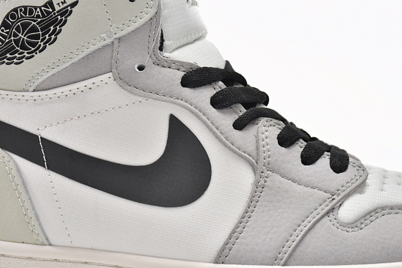 【BA7XH】灰白黑勾 东莞版乔丹1代复古篮球鞋 DB2889-100 Air Jordan 1 White Lime