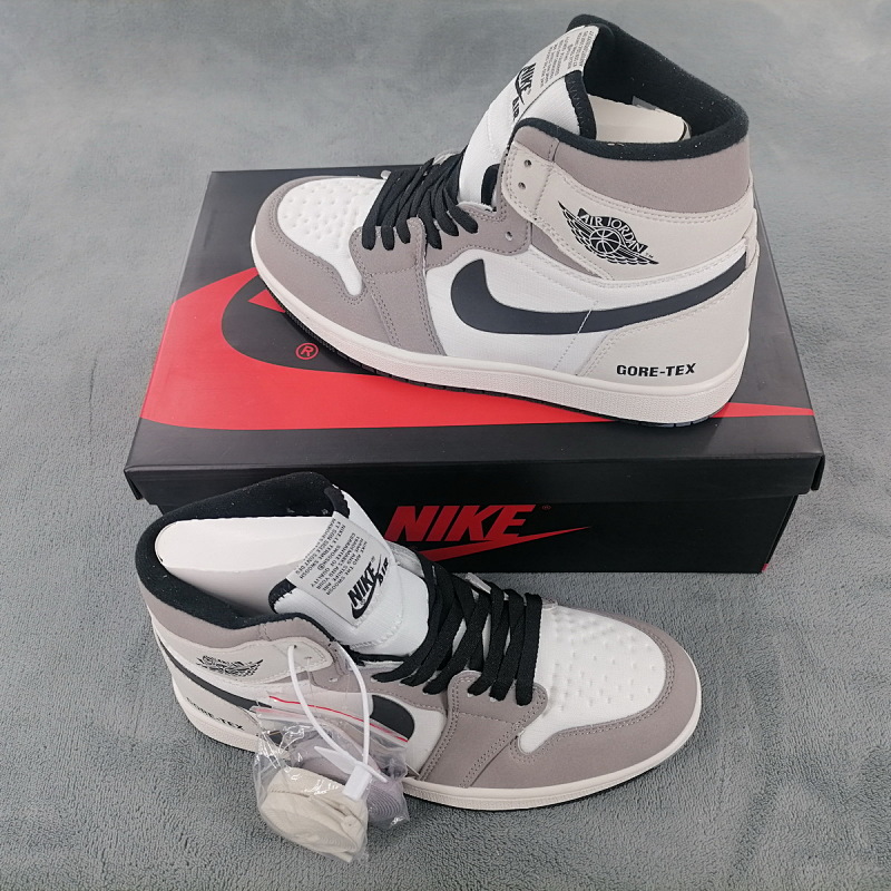 【BA7XH】灰白黑勾 东莞版乔丹1代复古篮球鞋 DB2889-100 Air Jordan 1 White Lime