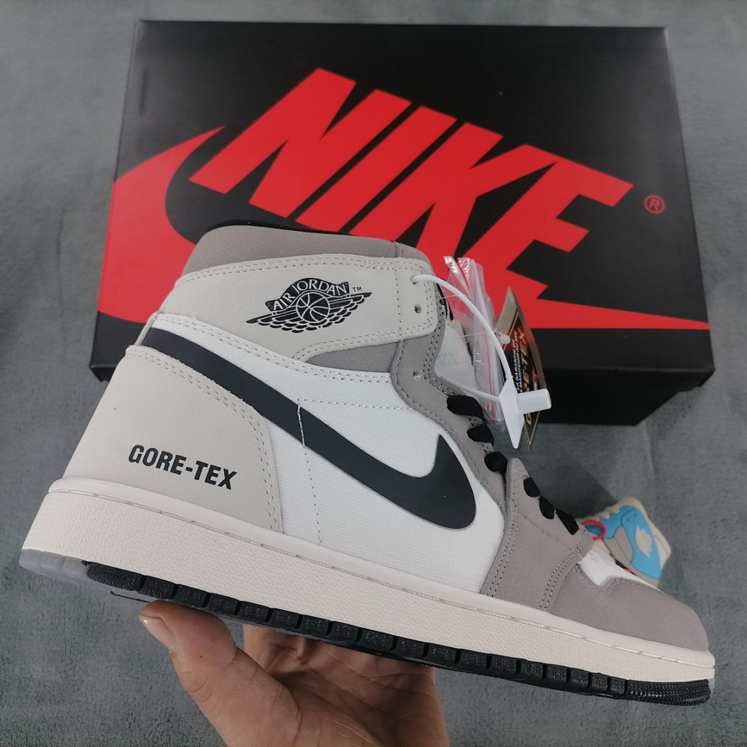 【BA7XH】灰白黑勾 东莞版乔丹1代复古篮球鞋 DB2889-100 Air Jordan 1 White Lime