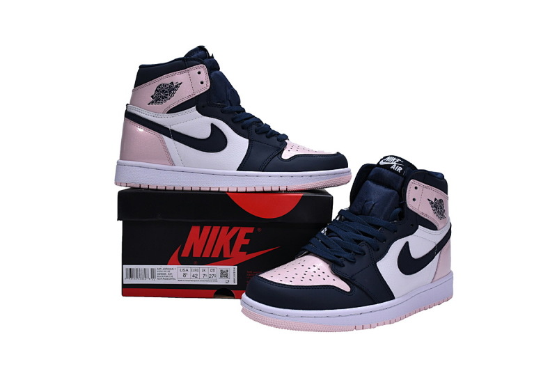 【BA7XH】黑粉漆皮 本地版乔丹1代篮球鞋 DD9335-641 Air Jordan 1 High OG Atmosphere