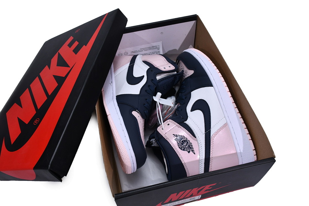 【BA7XH】黑粉漆皮 本地版乔丹1代篮球鞋 DD9335-641 Air Jordan 1 High OG Atmosphere