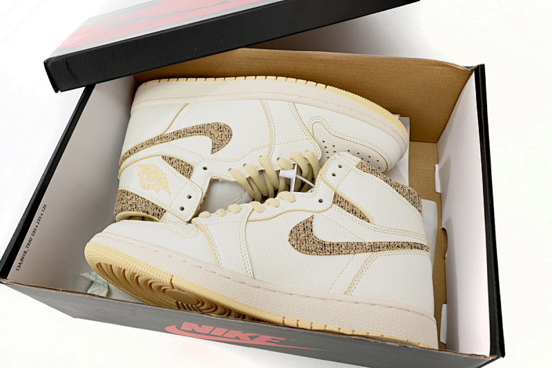 【BA7XH】复古米白 东莞版乔丹1代篮球鞋 FD8631-100 Air Jordan 1 High OG “Vibrations of Naija”