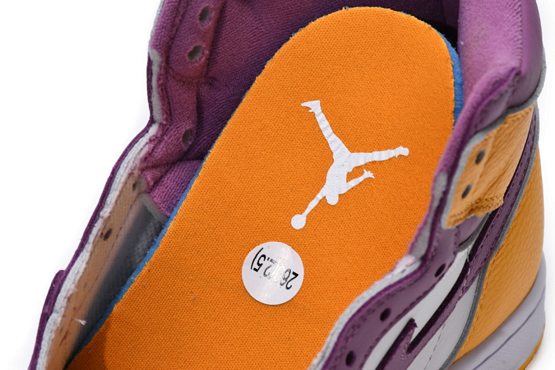 【BA7XH】白紫金 东莞版乔丹1代篮球鞋555088-706 Air Jordan 1 High OG “Brotherhood”