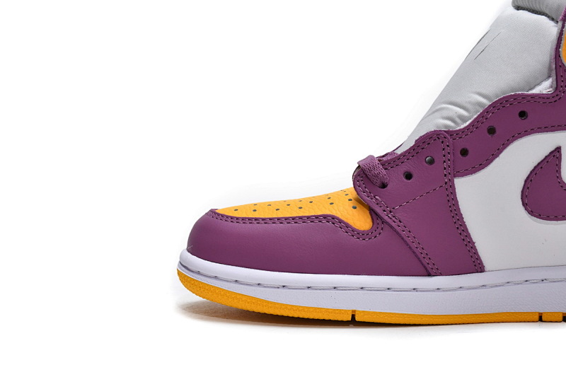 【BA7XH】白紫金 东莞版乔丹1代篮球鞋555088-706 Air Jordan 1 High OG “Brotherhood”