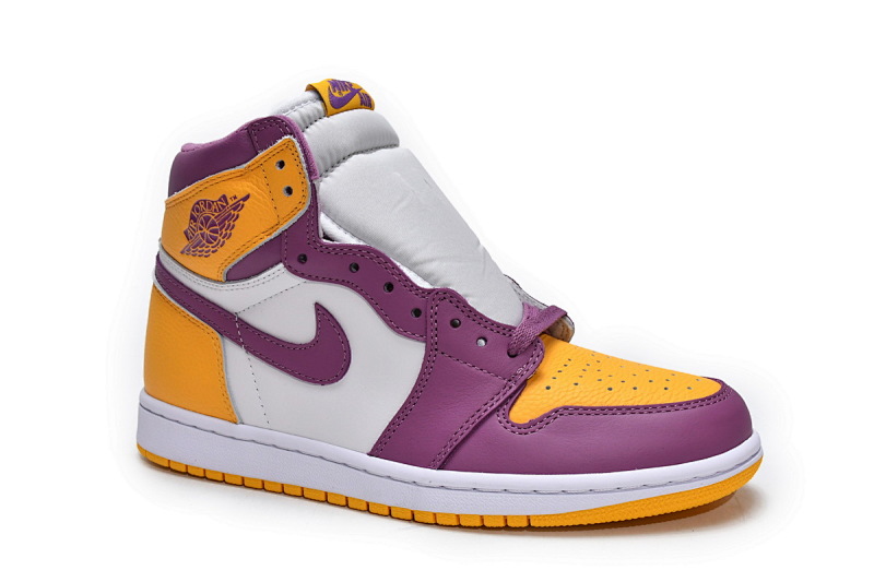 【BA7XH】白紫金 东莞版乔丹1代篮球鞋555088-706 Air Jordan 1 High OG “Brotherhood”