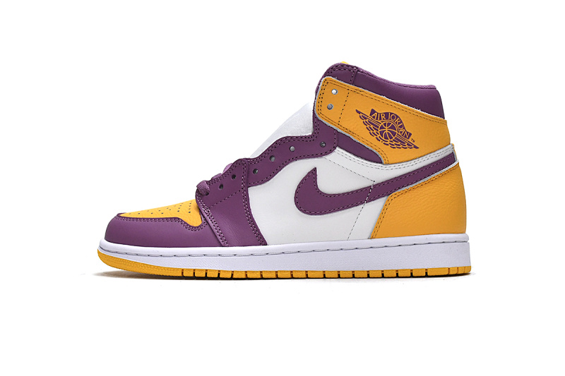 【BA7XH】白紫金 东莞版乔丹1代篮球鞋555088-706 Air Jordan 1 High OG “Brotherhood”