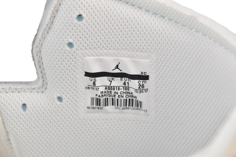 【DA0OG】白联名 Off White联名 OG版本乔丹一代 AQ0818-100 OFF WHITE X Air Jordan 1  White