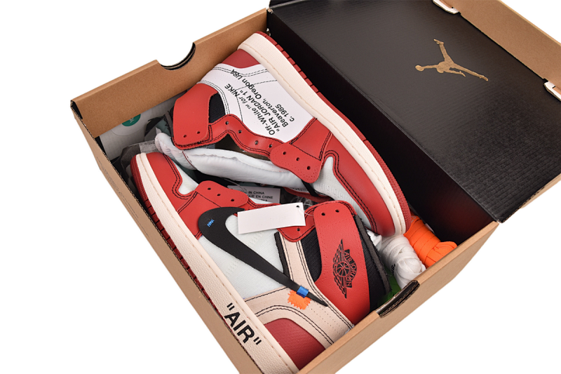 【DA0OG】红联名 Off White联名芝加哥 OG版本乔丹一代 AA3834-101 OFF-WHITE x Air Jordan 1 High OG 10X“Chicago”
