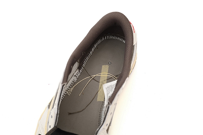 【CA1K6】低帮白棕 纯原乔丹1代低帮 DM7866-162 Travis Scott x Air Jordan 1 Low White Brown Barb