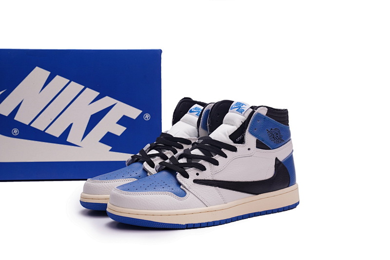 【CA1K6】倒勾联名高  纯原乔丹1代篮球鞋 DH3227-105 Fragment x Travis Scott x Air Jordan 1 High OG Military