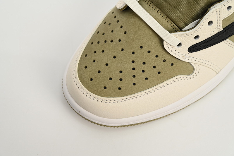 【CA1K6】棕白6.0 纯原版乔丹1代低帮 FZ3124-200 Air Jordan 1 Low Travis Scott x Air Jordan 1 Low Golf “Olive”