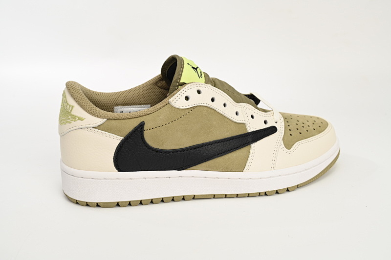 【CA1K6】棕白6.0 纯原版乔丹1代低帮 FZ3124-200 Air Jordan 1 Low Travis Scott x Air Jordan 1 Low Golf “Olive”