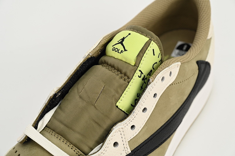 【CA1K6】棕白6.0 纯原版乔丹1代低帮 FZ3124-200 Air Jordan 1 Low Travis Scott x Air Jordan 1 Low Golf “Olive”