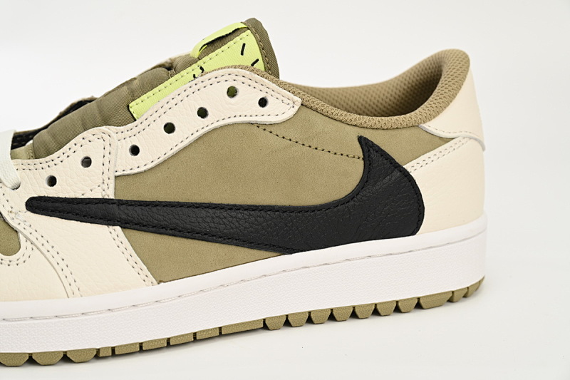 【CA1K6】棕白6.0 纯原版乔丹1代低帮 FZ3124-200 Air Jordan 1 Low Travis Scott x Air Jordan 1 Low Golf “Olive”