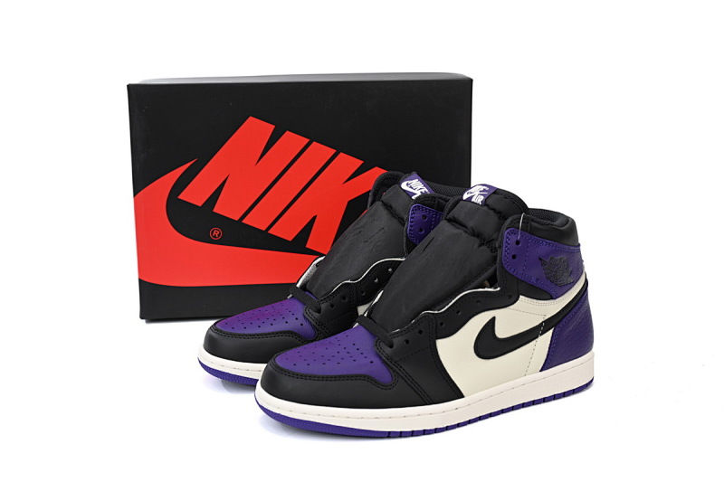 【CA1K6】黑紫 纯原版乔丹1代 篮球运动鞋 555088-501 Air Jordan 1 OG Hi Retro'Court Purple'