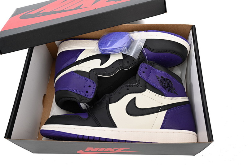 【CA1K6】黑紫 纯原版乔丹1代 篮球运动鞋 555088-501 Air Jordan 1 OG Hi Retro'Court Purple'