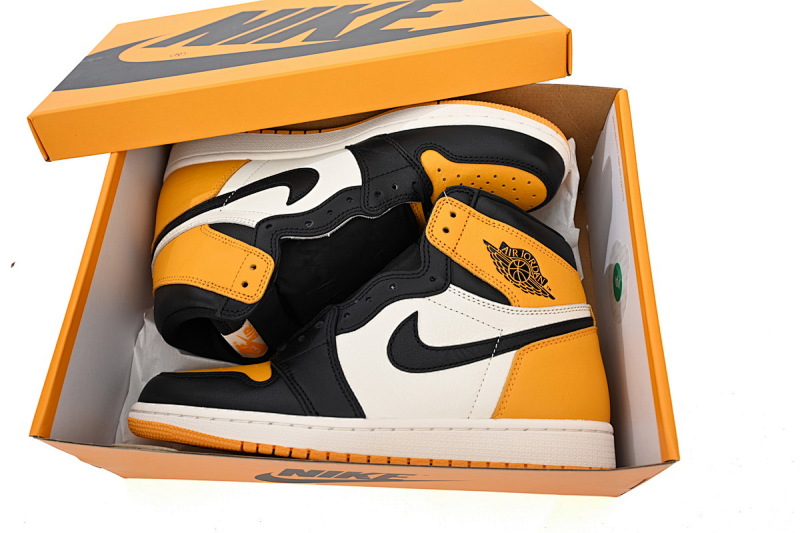 【CA1K6】黑黄脚趾 纯原版乔丹1代 篮球运动鞋 555088-711 Air Jordan 1 High OG Yellow Toe