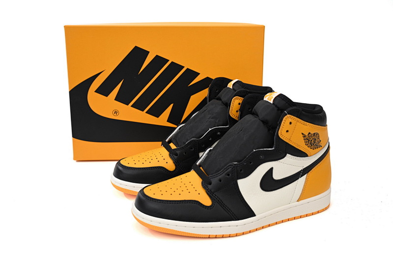 【CA1K6】黑黄脚趾 纯原版乔丹1代 篮球运动鞋 555088-711 Air Jordan 1 High OG Yellow Toe