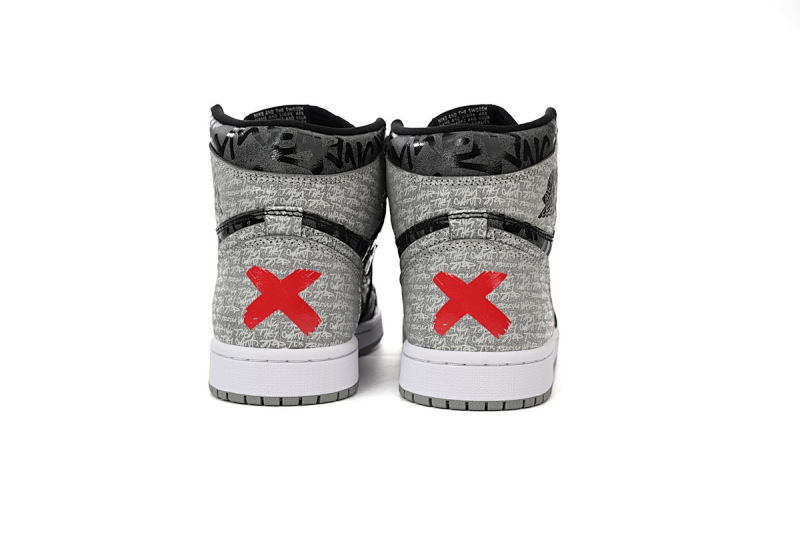 【CA1K6】黑灰叛逆 纯原版乔丹1代 篮球运动鞋 555088-036 Air Jordan 1 High OG Rebellionaire