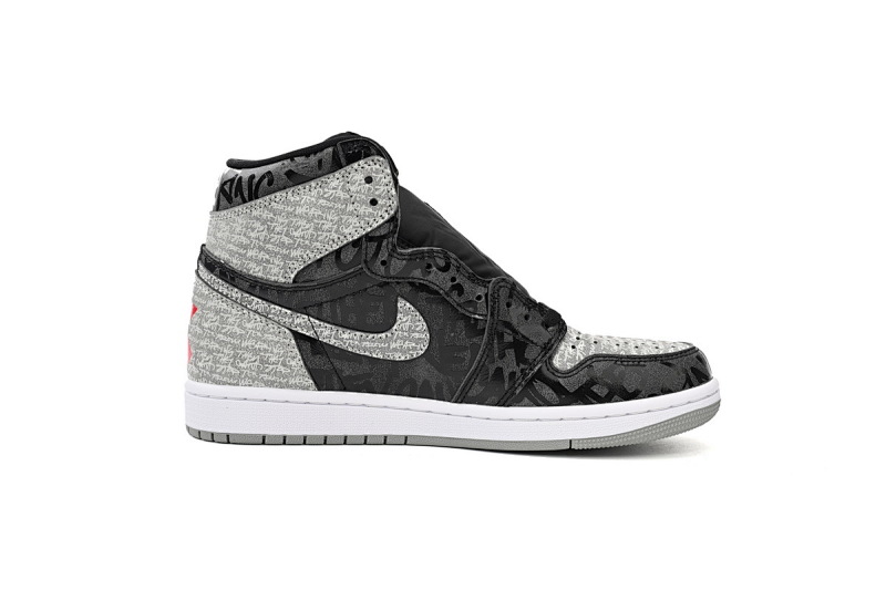 【CA1K6】黑灰叛逆 纯原版乔丹1代 篮球运动鞋 555088-036 Air Jordan 1 High OG Rebellionaire