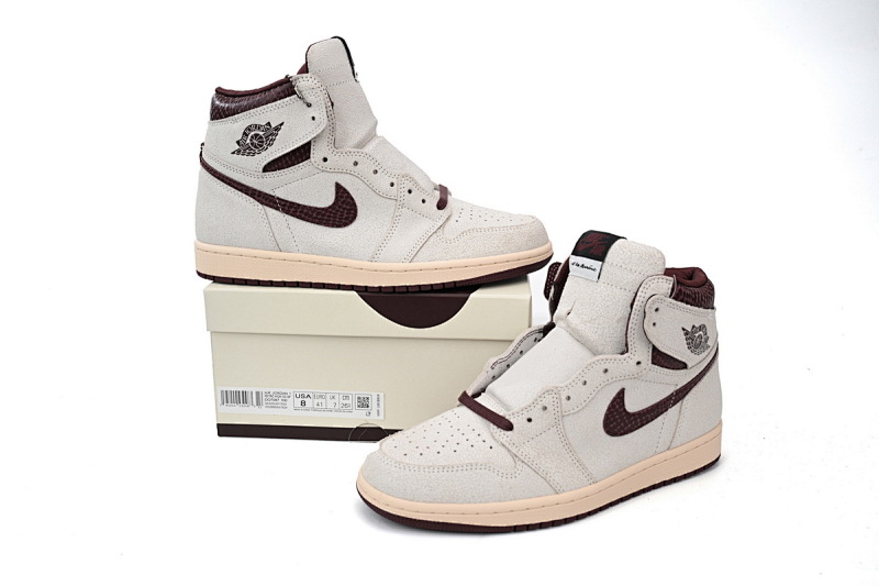 【CA1K6】龟裂紫 纯原版乔丹1代 篮球运动鞋 DO7097-100 Air Jordan 1 High OG Grey Brown Snake Pattern