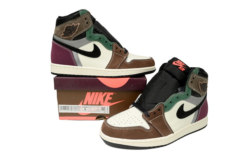 【CA1K6】七彩拼接 纯原版乔丹1代 篮球运动鞋 DH3097-001 Air Jordan 1 High OG Hand Crafted