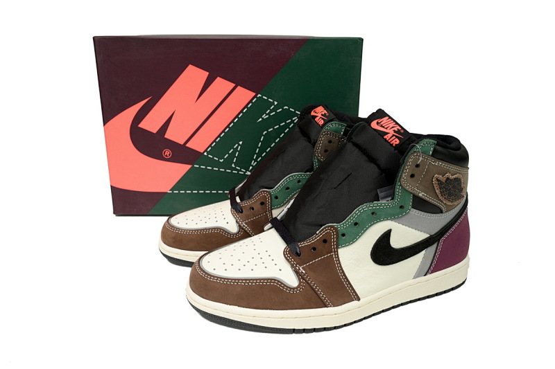 【CA1K6】七彩拼接 纯原版乔丹1代 篮球运动鞋 DH3097-001 Air Jordan 1 High OG Hand Crafted