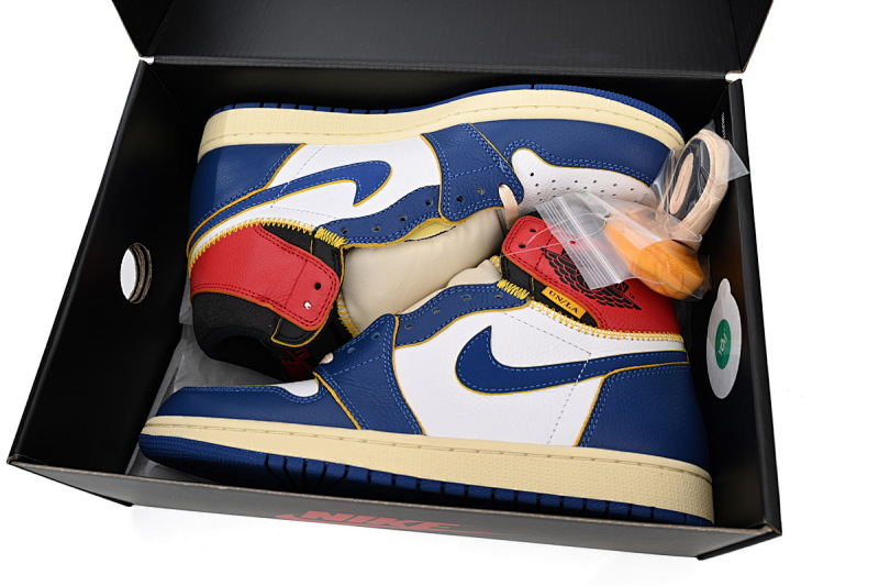 【CA1K6】蓝色拼接 纯原版乔丹1代 篮球运动鞋 BV1300-146 Union X Air Jordan 1 OG Hi Retro“Blue Toe”