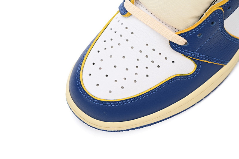 【CA1K6】蓝色拼接 纯原版乔丹1代 篮球运动鞋 BV1300-146 Union X Air Jordan 1 OG Hi Retro“Blue Toe”