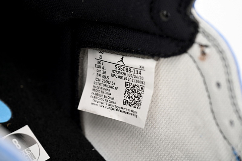 【CA1K6】大学蓝 纯原版乔丹1代乔丹1代篮球鞋 555088-134 Air Jordan 1 High OG University Blue