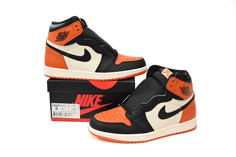 【CA1K6】黑扣碎 纯原版乔丹1代 篮球运动鞋 Air Jordan 1 Retro High OG “Shattered Backboard” 555088-005