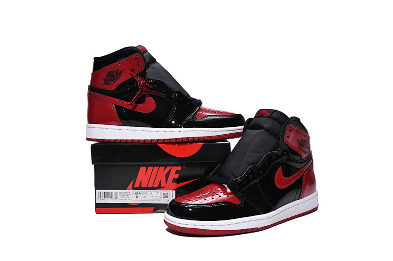 【CA3XP】漆皮禁穿 XP版乔丹1代Air Jordan 1 High “Banned” 555088-063 Patent Leather isForbidden to Wear