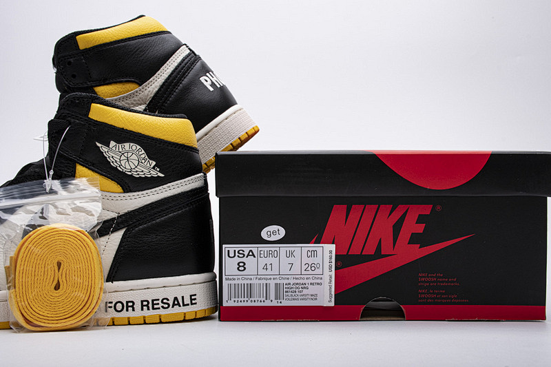 【CA3XP】禁卖黄 XP版乔丹1代Air Jordan 1 NRG OG High “NOT FOR RESALE”Varsity Maize 861428-107