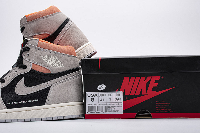 【CA3XP】灰麂皮 XP版乔丹1代Air Jordan 1 OG Hi Retro“Neutral Grey” 555088-018
