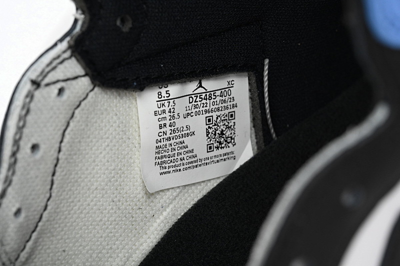 【CA3XP】北卡黑脚趾 XP版乔丹1代篮球鞋 DZ5485-400 Air Jordan 1 High OG “UNC Toe”