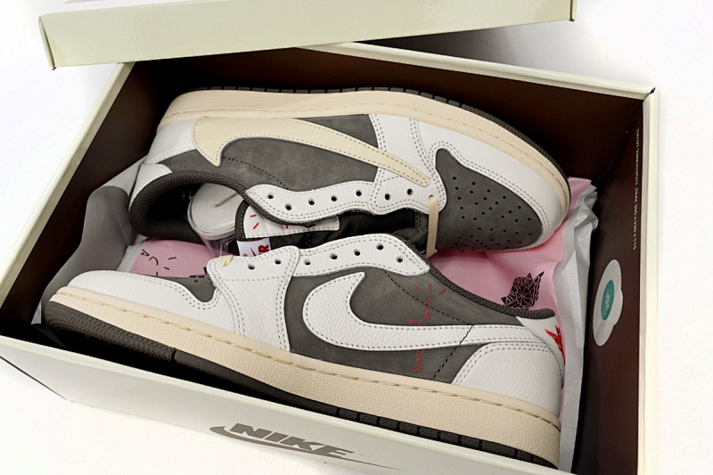 【CA1XP】白棕3.0 XP版乔丹1代低帮 DM7866-162 Travis Scott x Air Jordan 1 Low White Brown Barb