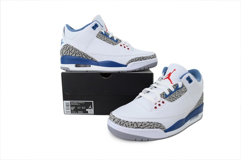 【CA7XH】真蓝 头层乔丹3代篮球鞋 IF4396-104 Air Jordan 3 'True Blue'