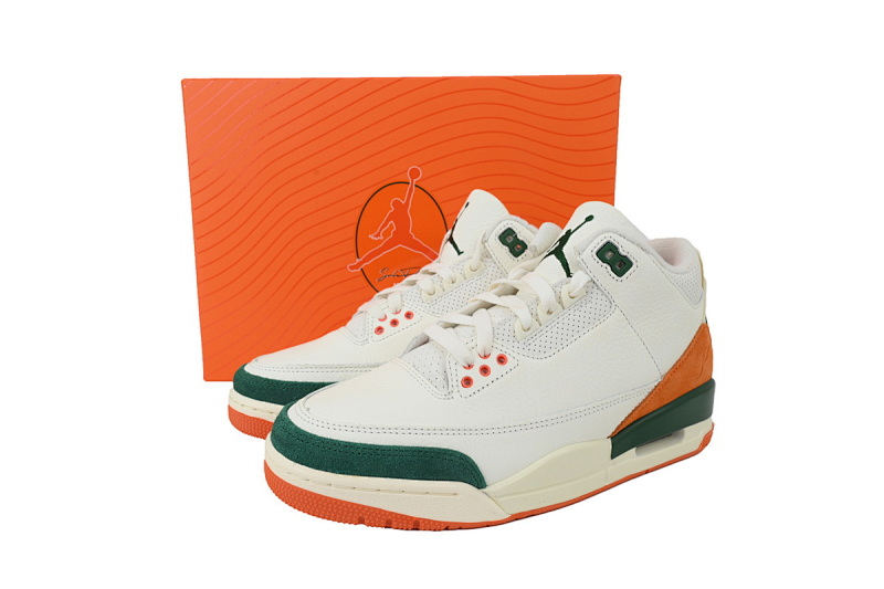 【DA0RN】AJ3迈阿密  RN版乔丹3代 IF4491-100 SoleFly x Jordan 3 'Miami / Fruits of Our Labor'