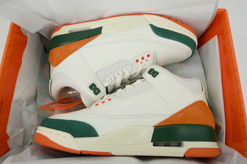 【DA0RN】AJ3迈阿密  RN版乔丹3代 IF4491-100 SoleFly x Jordan 3 'Miami / Fruits of Our Labor'