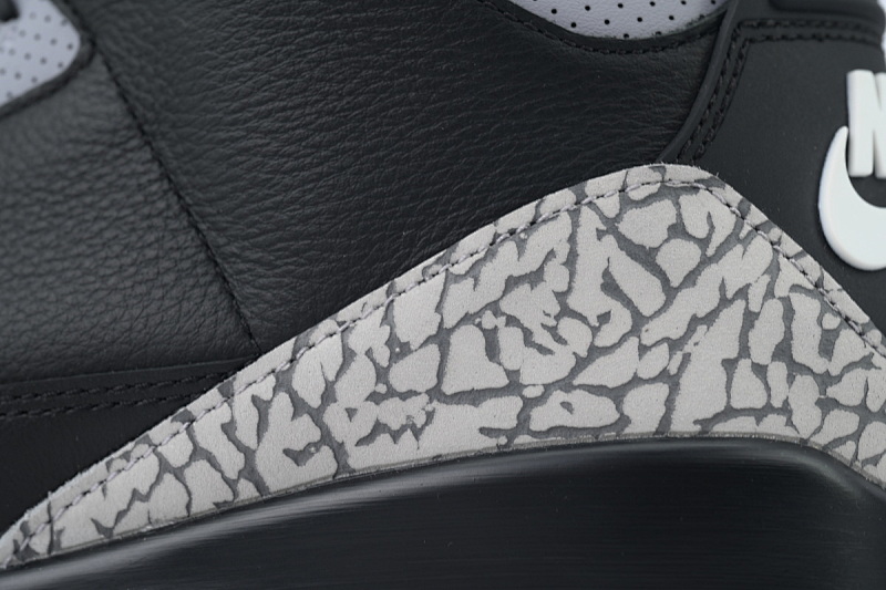 【EA5LR】25黑水泥 LJR版本乔丹3代 DN3707-010 Air Jordan 3 Retro OG 'Black Cement'