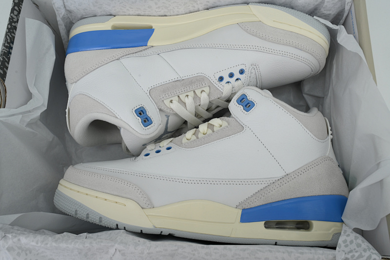【EA5LR】白灰蓝 LJR版本乔丹3代 CT8532-101 Air Jordan 3 Retro 'Lucky Shorts'