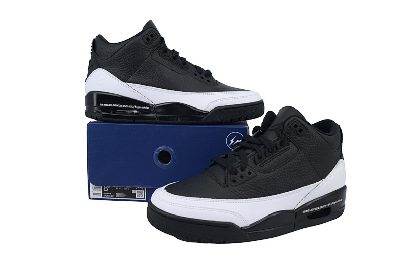【DA0RN】AJ3黑藤原浩 RN版乔丹3代 DA3595-001 Fragment Design x Air Jordan 3  Black And White