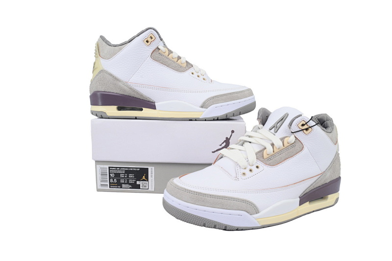 【DA0RN】AJ3AMM米白灰 RN版乔丹3代 DH3434-110 A Ma Maniere x Air Jordan 3 Retro SP Medium Grey