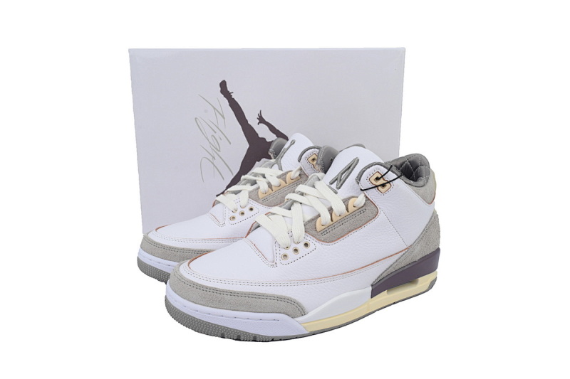 【DA0RN】AJ3AMM米白灰 RN版乔丹3代 DH3434-110 A Ma Maniere x Air Jordan 3 Retro SP Medium Grey