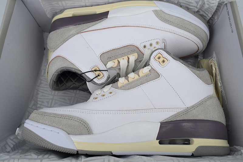【DA0RN】AJ3AMM米白灰 RN版乔丹3代 DH3434-110 A Ma Maniere x Air Jordan 3 Retro SP Medium Grey