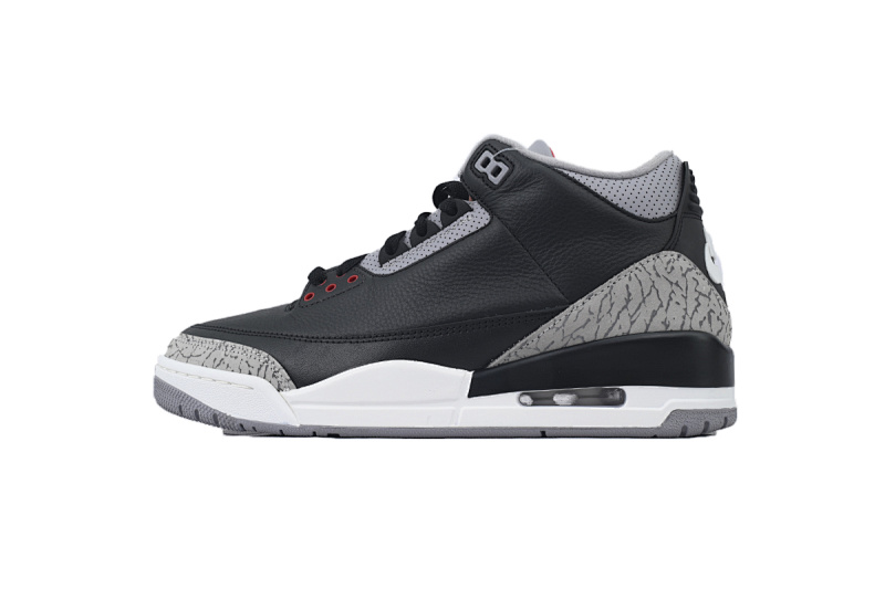 【DA0RN】AJ3黑水泥 RN版乔丹3代 DN3707-010 Air Jordan 3 Retro OG 'Black Cement'