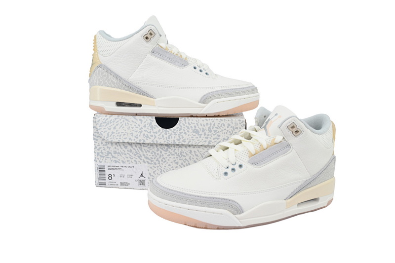 【DA0RN】AJ3象牙白 RN版乔丹3代 FJ9479-100 Air Jordan 3 Craft "Ivory"