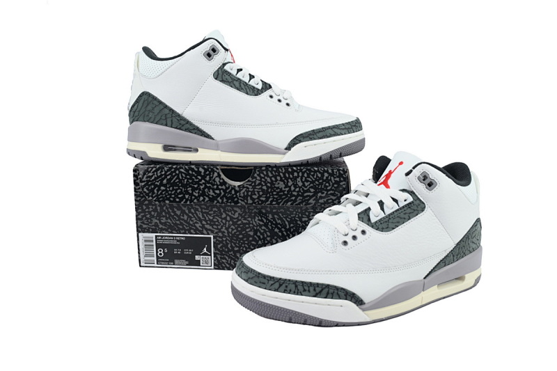 【DA0LW】白灰106 LW版乔丹3代篮球鞋 CT8532-106 Air Jordan 3 "Cement Grey"