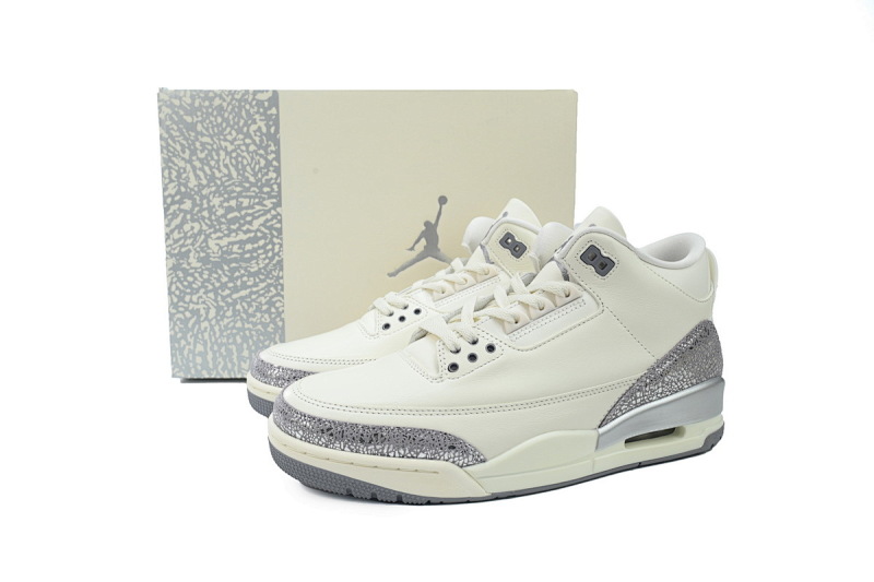 【DA0OG】米银 OG纯原版本乔丹3代篮球鞋 CK9246-100 Air Jordan 3 Retro 'Sail Metallic Silver'
